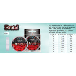 FIL POUR BAS DE LIGNE "BRUTAL STRONGEST LINE" - 50 M - CRALUSSO