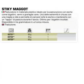 CAGE FEEDER PLASTIQUE "STIKY MAGGOT" - TUBERTINI